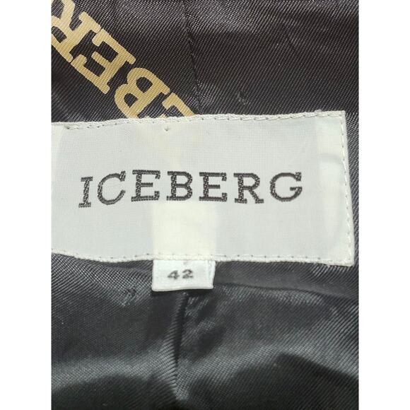 Vintage 80's Iceberg Womens 3 Button Red Blazer Virgin Wool Blazer Made In Italy - Picture 10 of 10